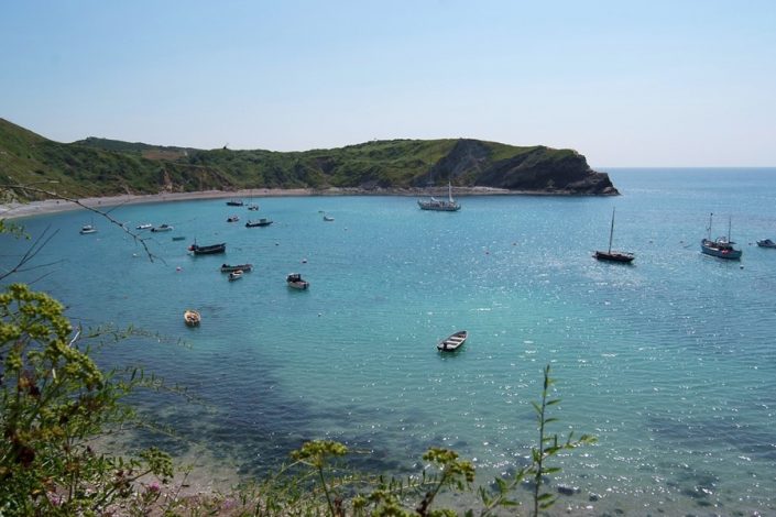 Dorset's famous coastline includes Lulworth Cove, another great day trip from the cottage.